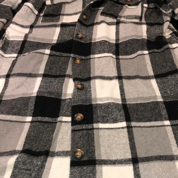 Plaid Button-Up Shirt Jacket - Picture 9 of 14